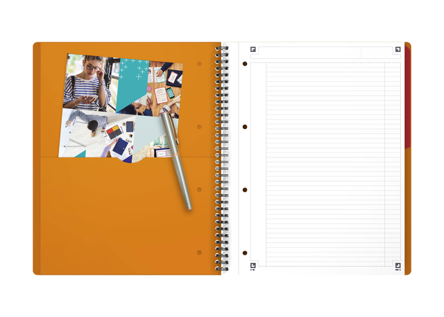 OXFORD International A4+ Polypropylene Twin-wire Activebook Narrow Ruled 160 Pages Orange SCRIBZEE® Compatibl