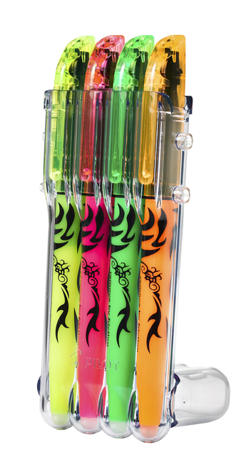 Markeerstift Pilot friXion assorti Set2Go à 4 stuk