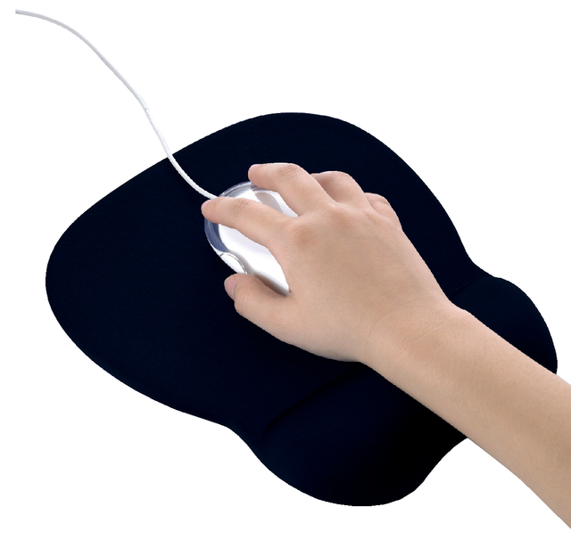 Mouse pad Quantore with gel wrist support black
