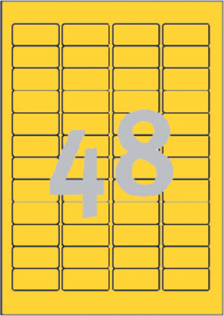 Etiket Avery L6041-20 45.7x21.2mm geel 960 stuks