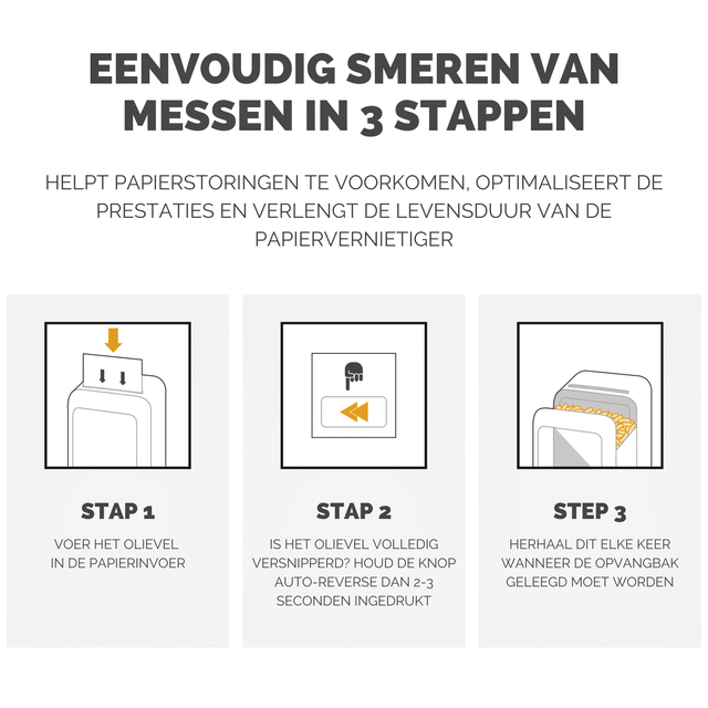 Olievellen voor papiervernietiger Fellowes Powershred Performance+ 10 vel