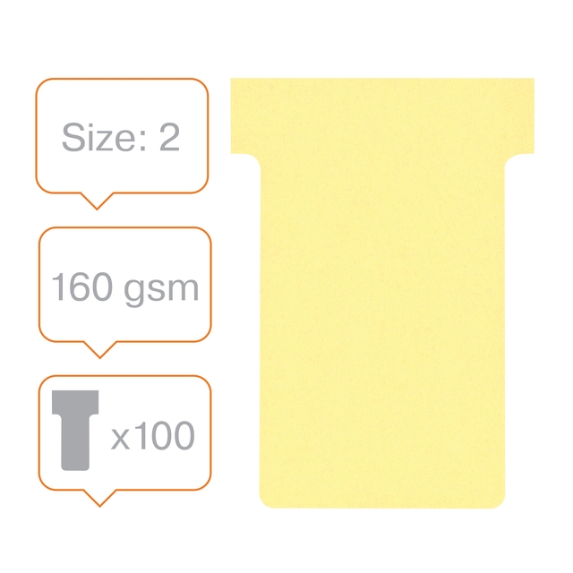 Nobo Tcards A5Yellow 2002004 Pk100