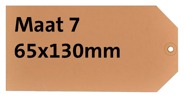 Label tags HF2 carton Nr7 200gr. 65x130mm 1000 pcs.