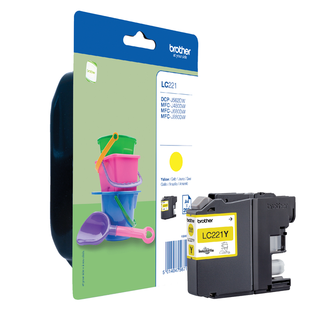 Brother LC221Y Inkjet Cartridge Yellow