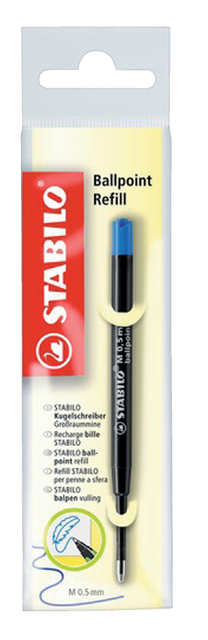 Balpenvulling STABILO standaard medium blauw blister à 1 stu