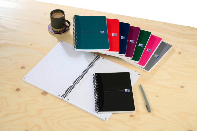 OXFORD Office Essentials A5 Soft Card Twin-wire Notebook Ruled 180 Pages Assorted Colours SCRIBZEE® Compatibl