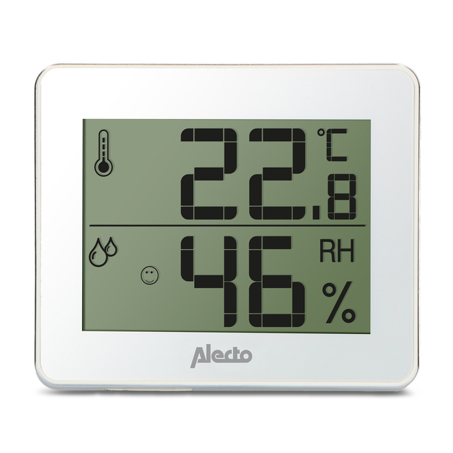 Thermometer hygrometer Alecto WS-55 wit - zilver