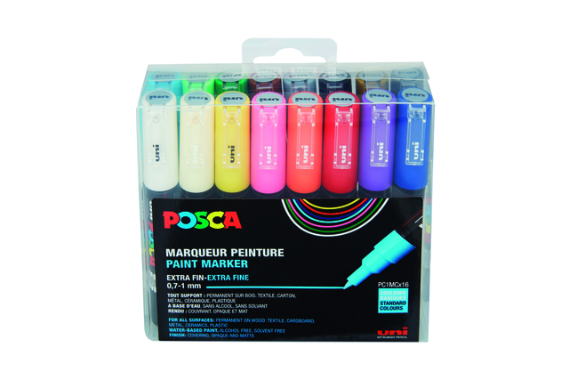 Paint marker Posca PC1MC extra fine assorted 16 pieces