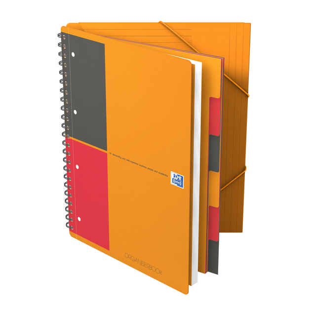 Oxford International A4+ Polypropylene Twin-wire Organiserbook Narrow Ruled 160 Pages Orange SCRIBZEE® Compatibl