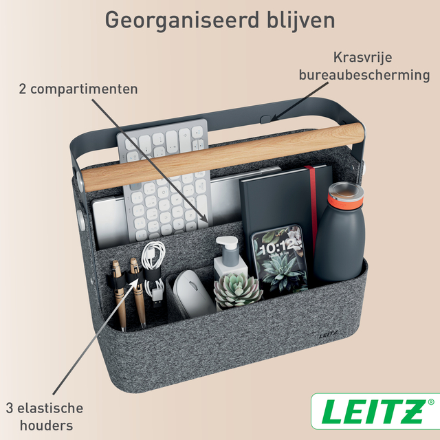 Bureau organizer Leitz draagbaar hangend donkergrijs