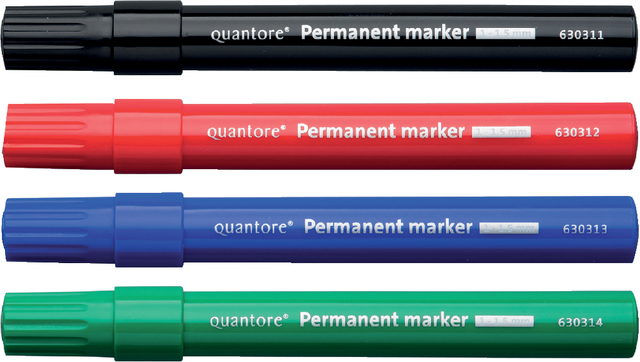 Permanent marker Quantore round 1-1.5mm assortment