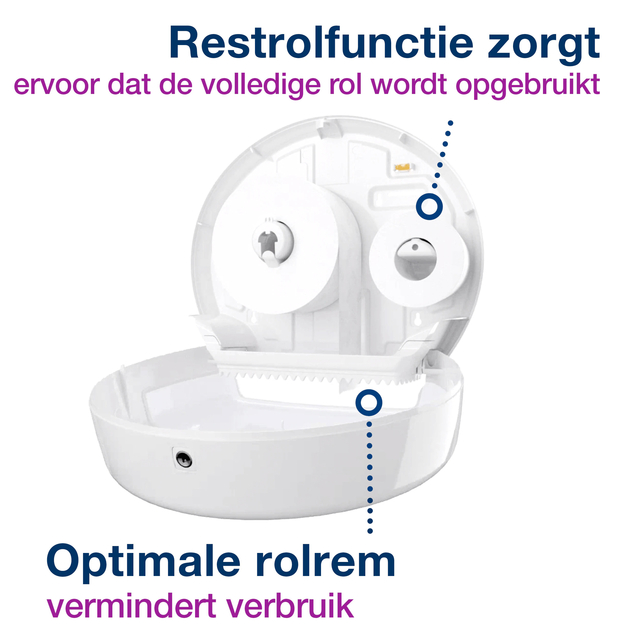 Toilet paper dispenser Tork Mini Jumbo T2 Elevation white 555000