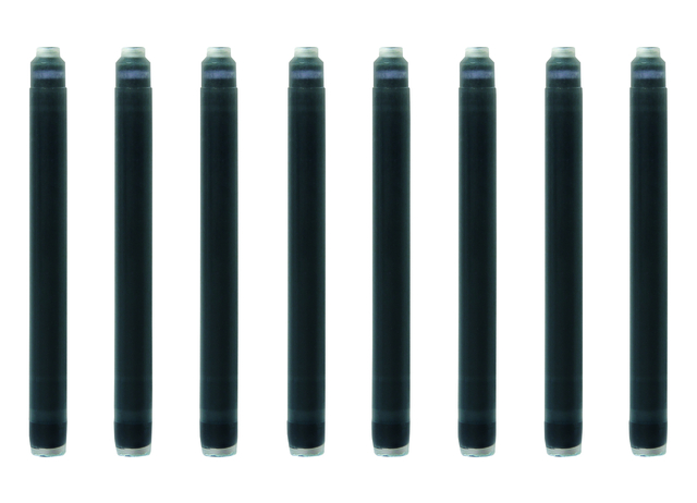 Inktpatroon Waterman nr 23 lang zwart pak à 8 stuk