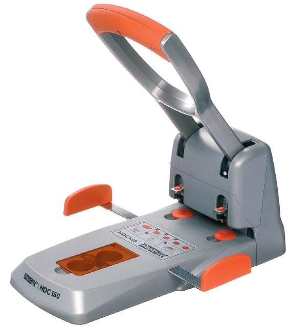 Two-Hole Punch Rapid HDC150/2 Supreme Heavy Duty 150sheet silver/orange