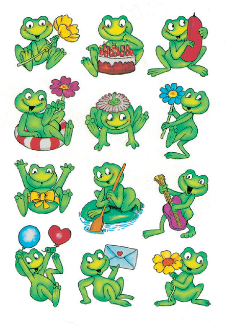 DECOR stickers frogs 3 sheets