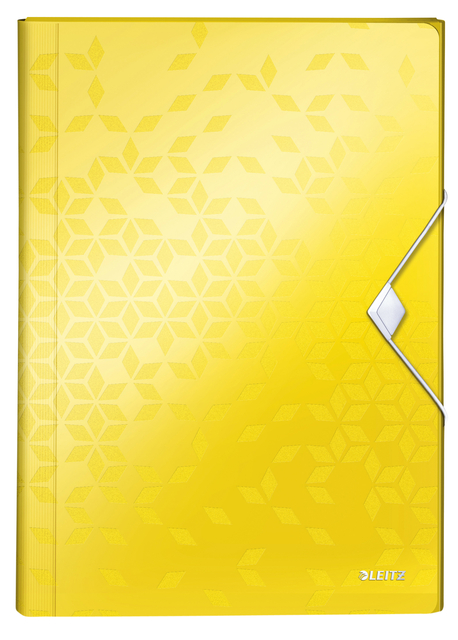 Expanding File Organizer Leitz WOW A4 6 compartments yellow
