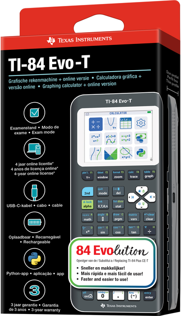 Rekenmachine TI-84 Evo-T zwart