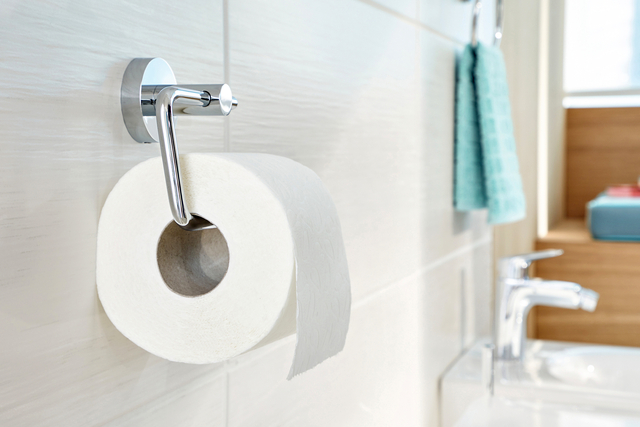 Toiletrolhouder tesa® Smooz hoogglans verchroomd metaal zelfkleven