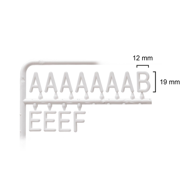 Letter set IEZZY for letter board 2x150 white