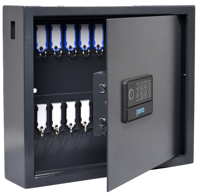 Key cabinet Pavo high security magnetic with fingerprint lock 20 hooks 350x410x100mm