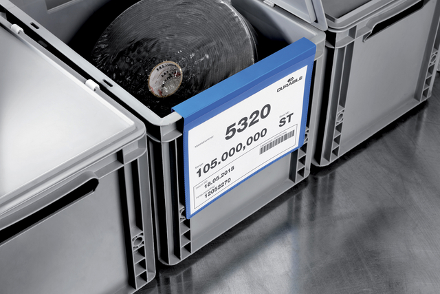 Documenthoes Durable met vouw A5 liggend blauw 50 stuks