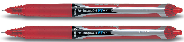 Hi-Tecpoint V7 RT - Liquid Ink Rollerball - Red - Medium Tip