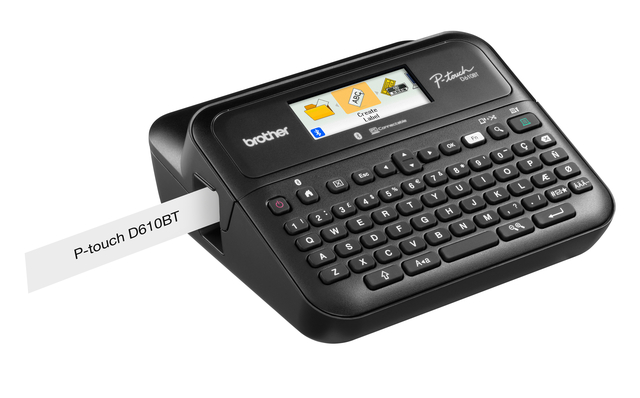 Labelprinter Brother P-touch TZe PT-D610BT desktop qwerty 24mm zwart in koffer