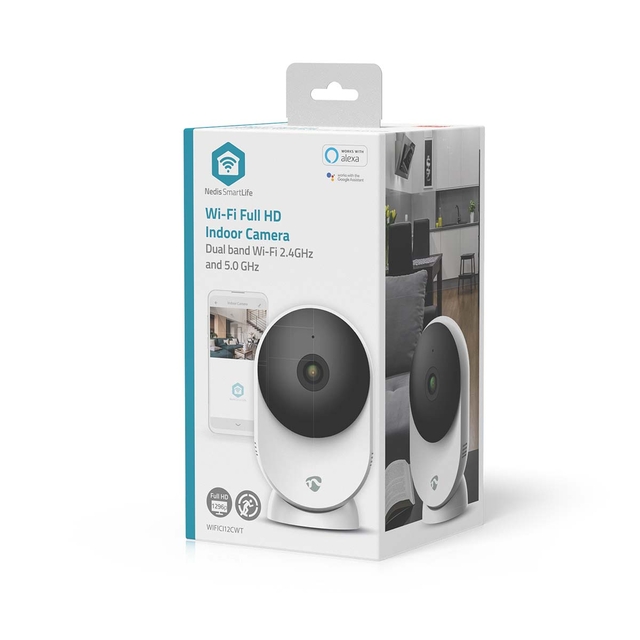 Beveiligingscamera Nedis Smartlife Wifi indoor 3MP Full HD 1296p wit