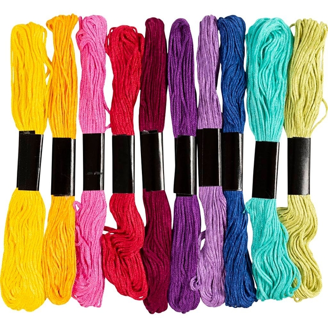 Borduurgaren Creativ Company 8mx1mm set à 10 kleuren