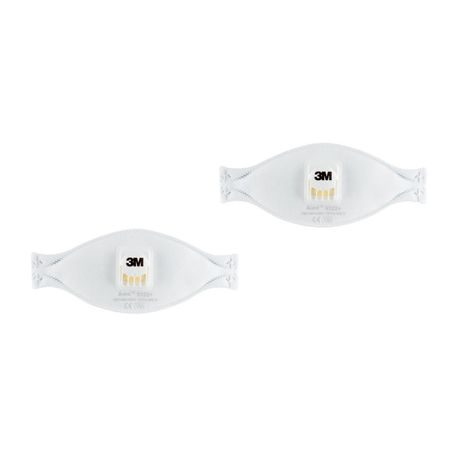 Dust mask 3M Aura for sanding 9322 FFP2 with valve 2 pieces