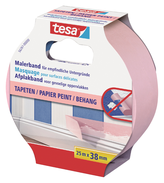 tesa Masking Tape PRECISION SENSITIVE ecoLogo for delicated surfaces, 25m:38mm