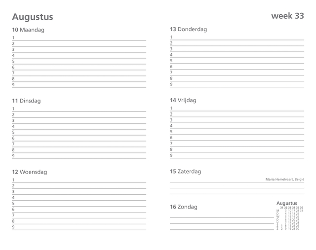 Schoolagenda 2024-2025 Ryam Studie Uni 7dagen/2pagina's donkerblauw