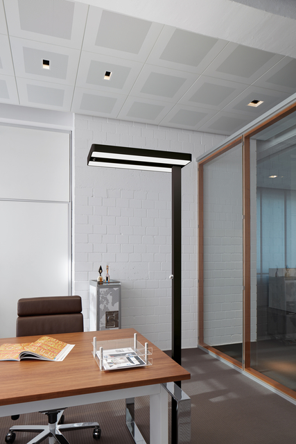 Vloerlamp MAUL Juvis LED beweging- daglichtsensor dimbaar hg 195cm zwart