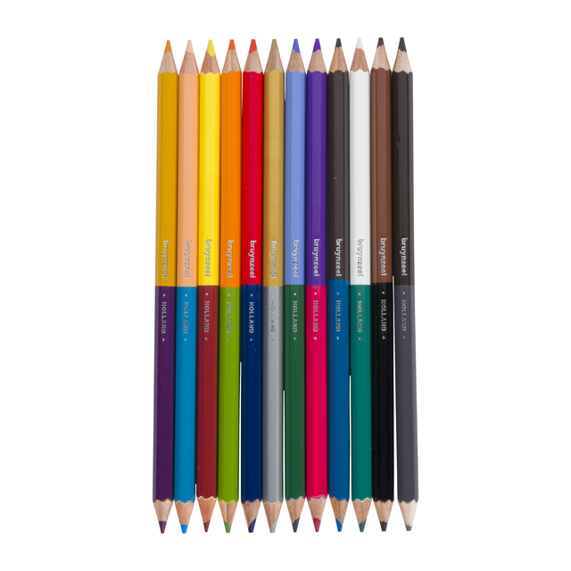 Kleurpotlood Bruynzeel Kids Twin Point blister à 12 stuks assort