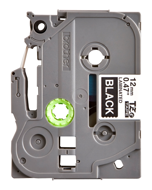 Labeltape Brother P-touch TZe-335 standaard 12mm wit op zwart