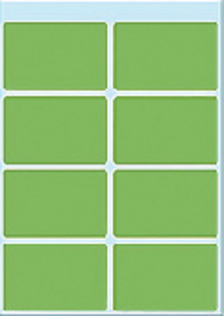 Multi-purpose labels, 25 x 40 mm, green, permanent adhesion, for hand lettering