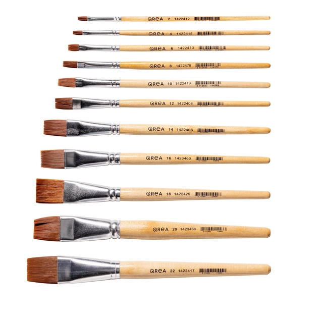 Kwast Qrea synthetisch set à 11 breedte