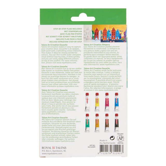 Gouache Talens Art Creation 8 kleuren