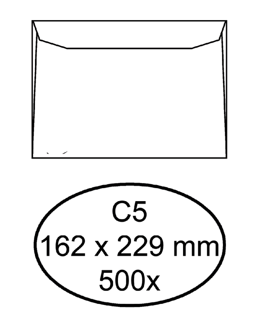 Envelope C5 gummed white 80gsm FSC