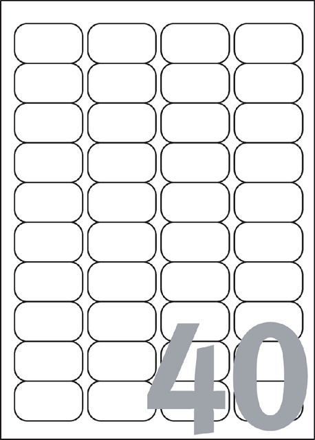 Etiket Avery J8654-25 45.7x25.4mm wit 1000stuks