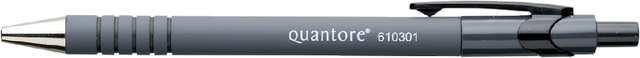Ballpoint Quantore rubber grip pushbutton black medium