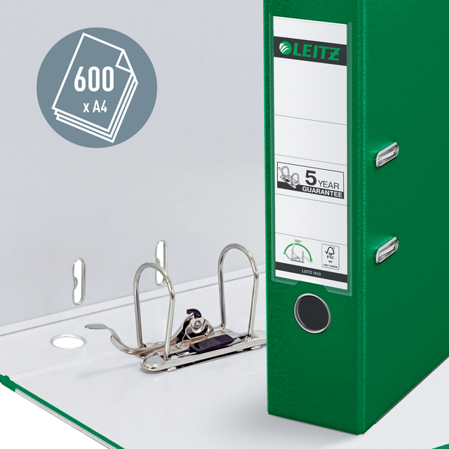 Lever arch file Leitz  80mm PP A4 green