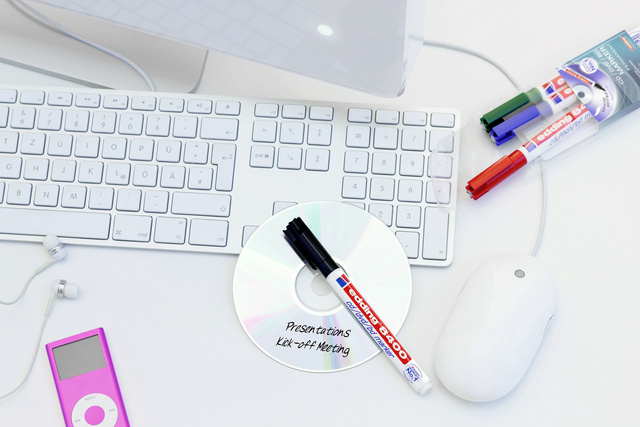 edding 8400 CD/DVD/BD marker red