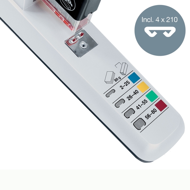 Stapler Leitz Heavy Duty 80 sheets silver