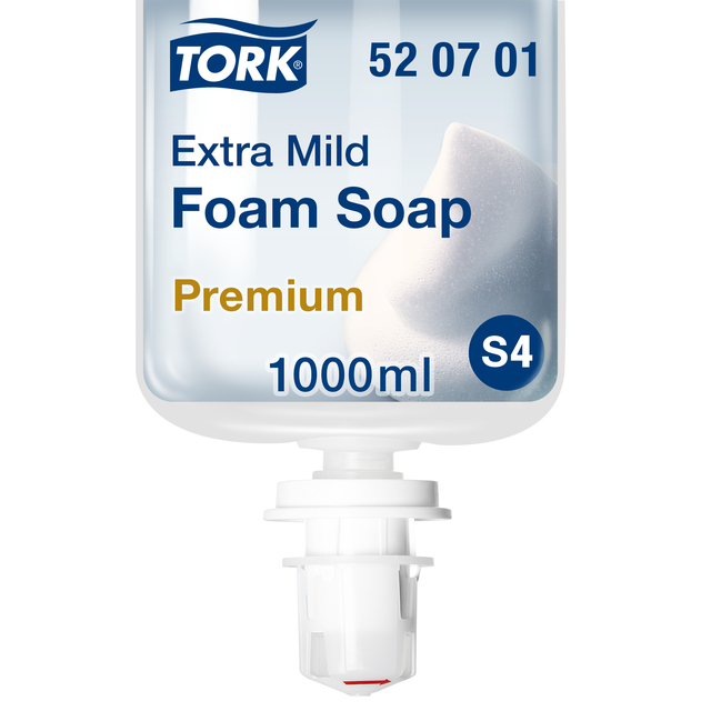 Hand soap Tork S4 foam extra mild fragrance-free allergy-friendly 1000ml 520701