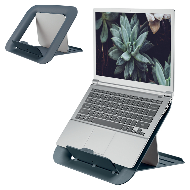 Laptopstandaard Leitz Ergo Cosy verstelbaar recyled grijs