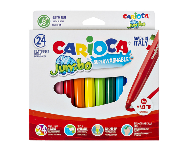 Viltstifte Carioca Jumbo maxi assorti set à 24 stuk