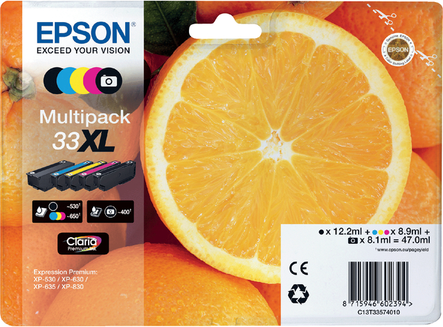 EPSON 33XL Ink Cartridge Claria Black