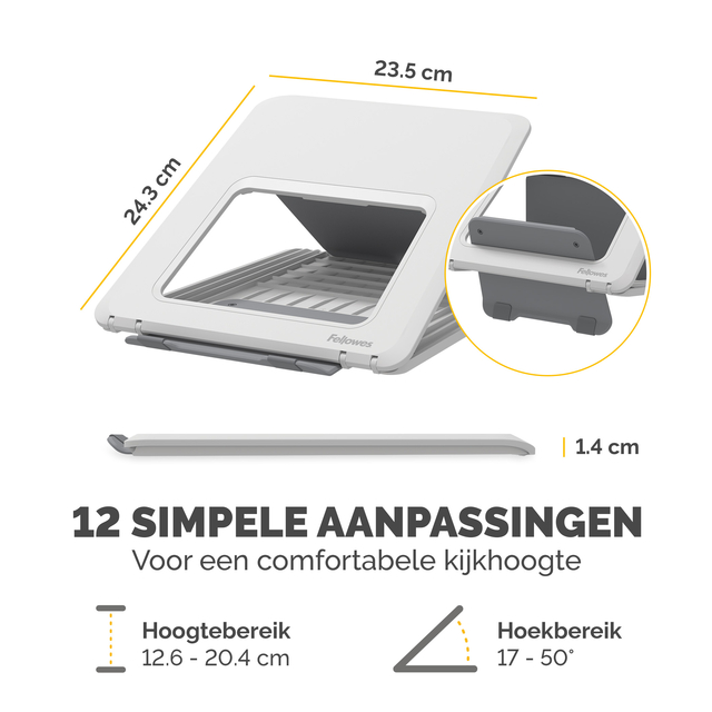 Laptopstandaard Fellowes Breyta wit