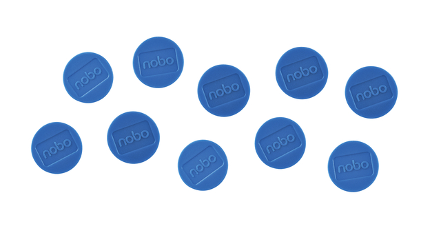 Magneet Nobo 32mm blauw 10 stuks
